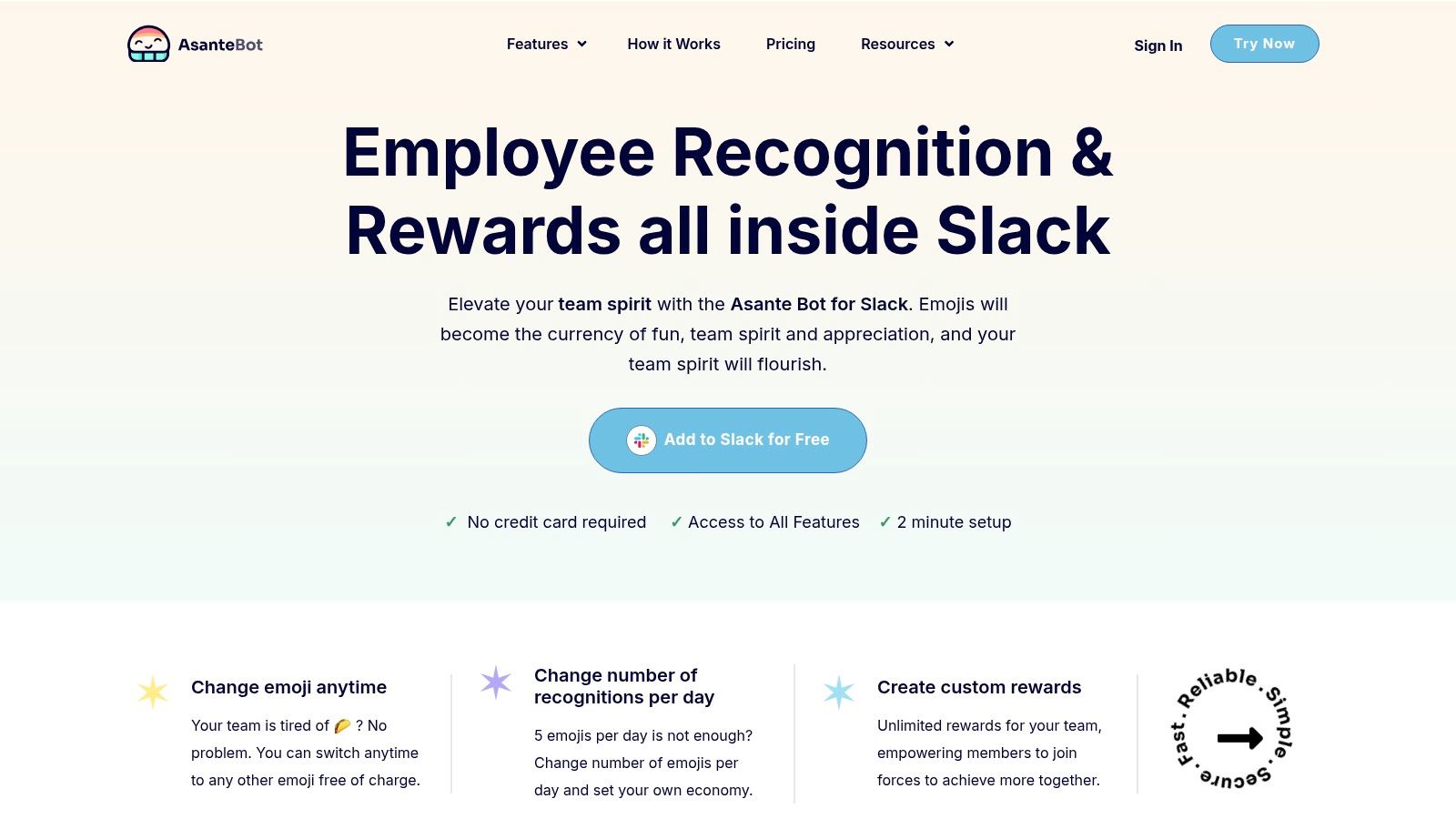 AsanteBot recognition in Slack